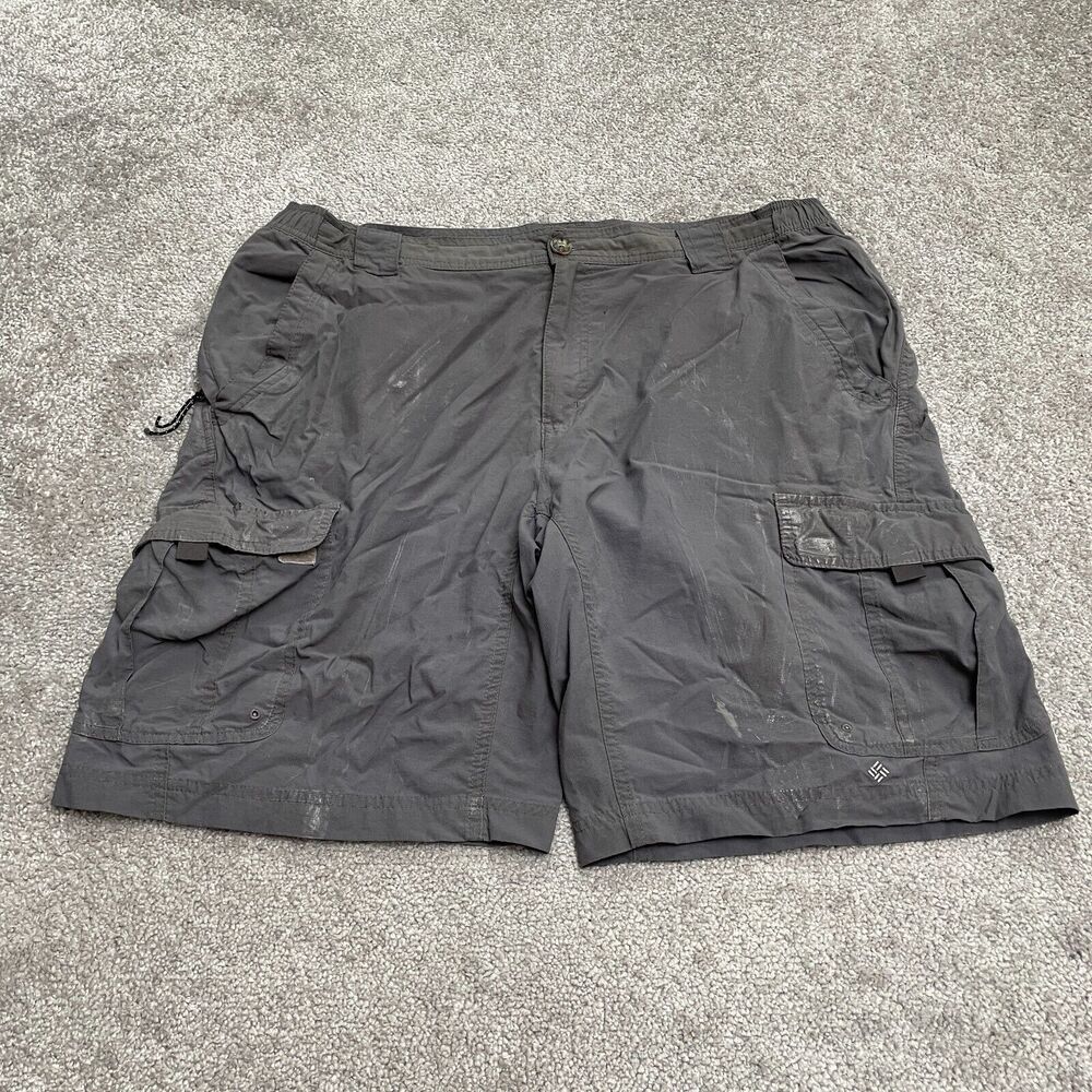 Columbia Omni Wick Cargo Shorts Womens Large 10L Dark Gray Nylon Outdoor Casual